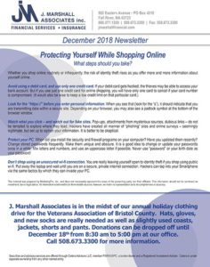 J Marshal Financial Newsletter